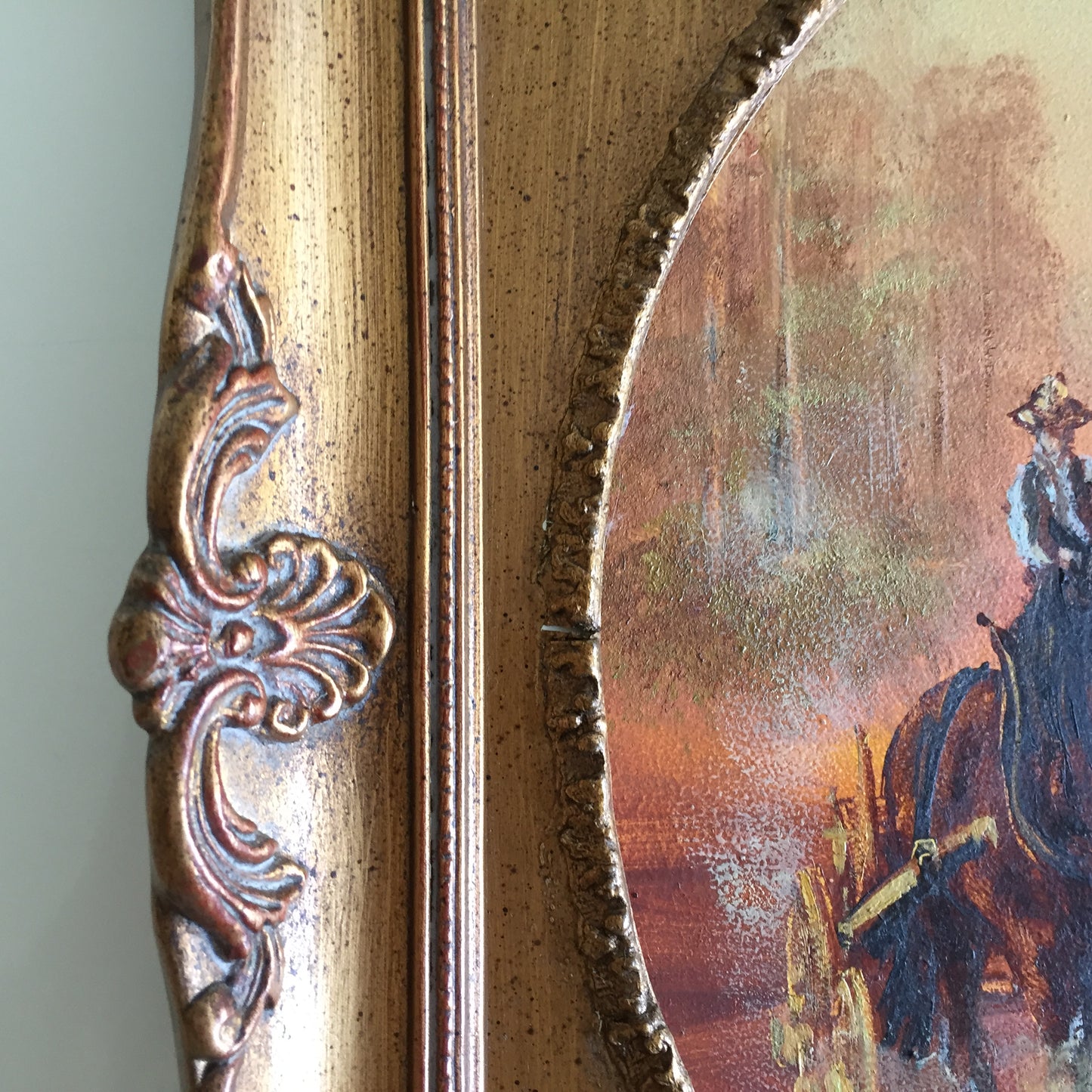 1980s Oil Painting | Peter Gasson: OF ONE MIND Original in Ornate Picture Frame