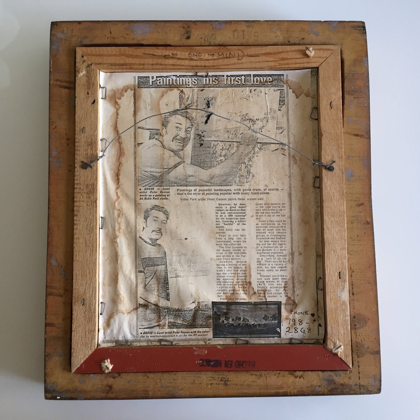 1980s Oil Painting | Peter Gasson: OF ONE MIND Original in Ornate Picture Frame