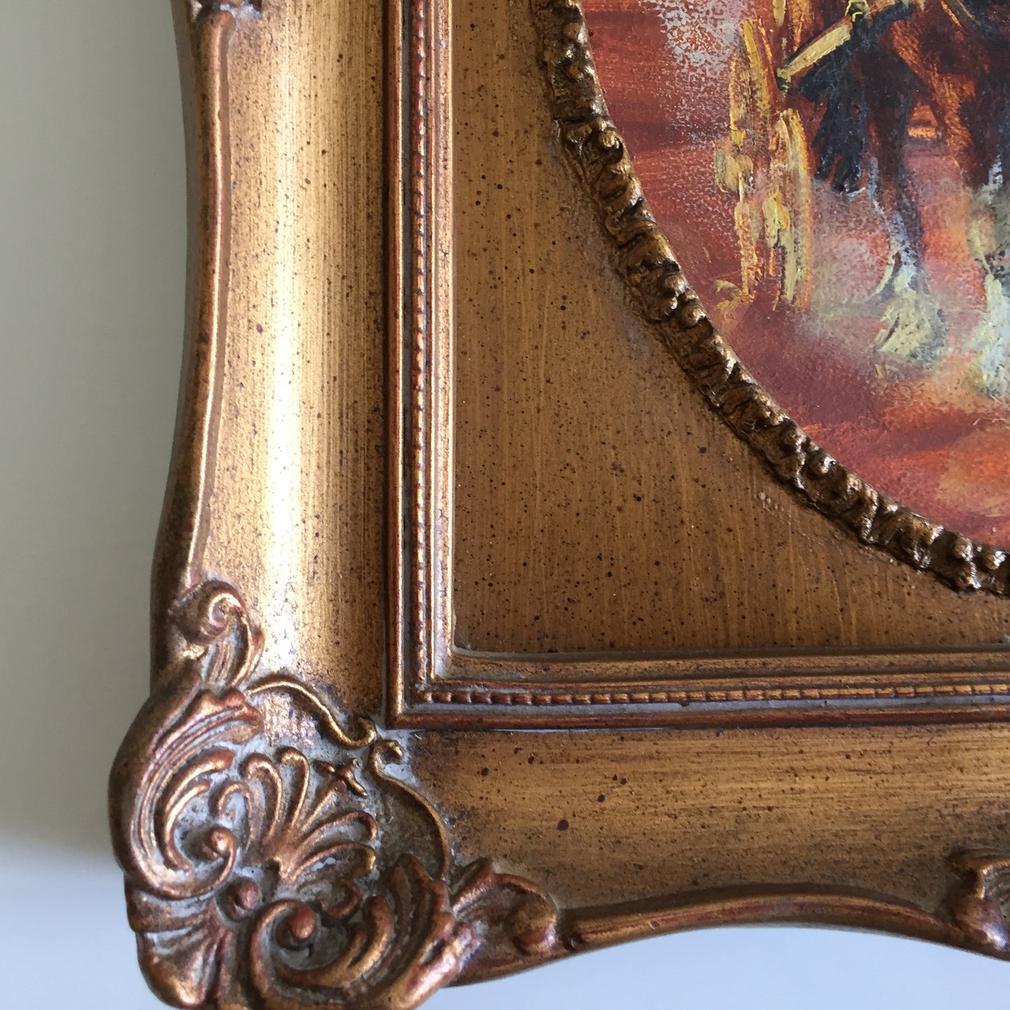 1980s Oil Painting | Peter Gasson: OF ONE MIND Original in Ornate Picture Frame