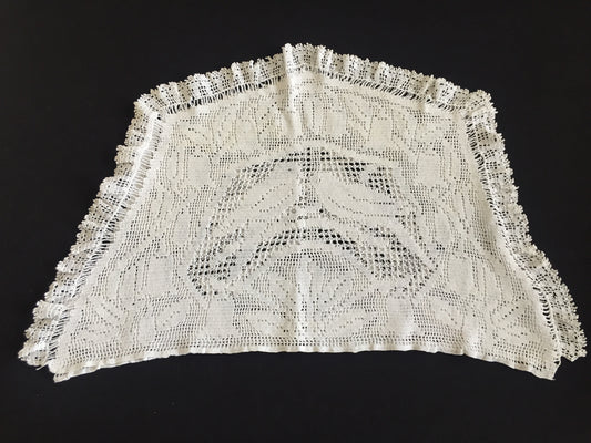 Mary Card "Parrots and Fuchsias" Tea Cosy (New Crochet for Australasian Fancyworkers, 1914) Vintage Crochet Lace Teapot Cover