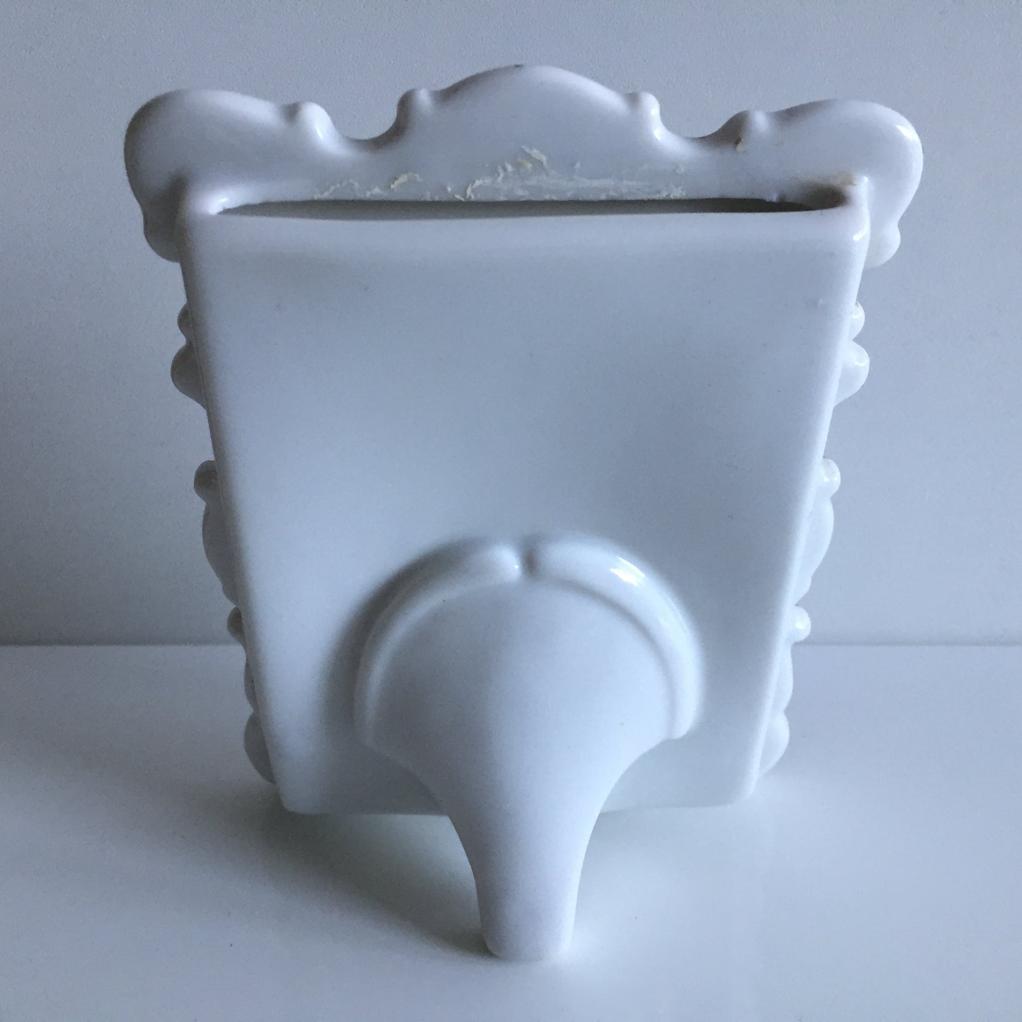 Mid-Century Vintage Pink Floral Ceramic Photo Frame