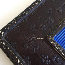 Load image into Gallery viewer, Antique French Photo Frame | Faux Leather Fleur de Lis Pattern