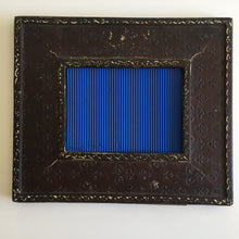 Load image into Gallery viewer, Antique French Photo Frame | Faux Leather Fleur de Lis Pattern