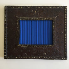 Load image into Gallery viewer, Antique French Photo Frame | Faux Leather Fleur de Lis Pattern