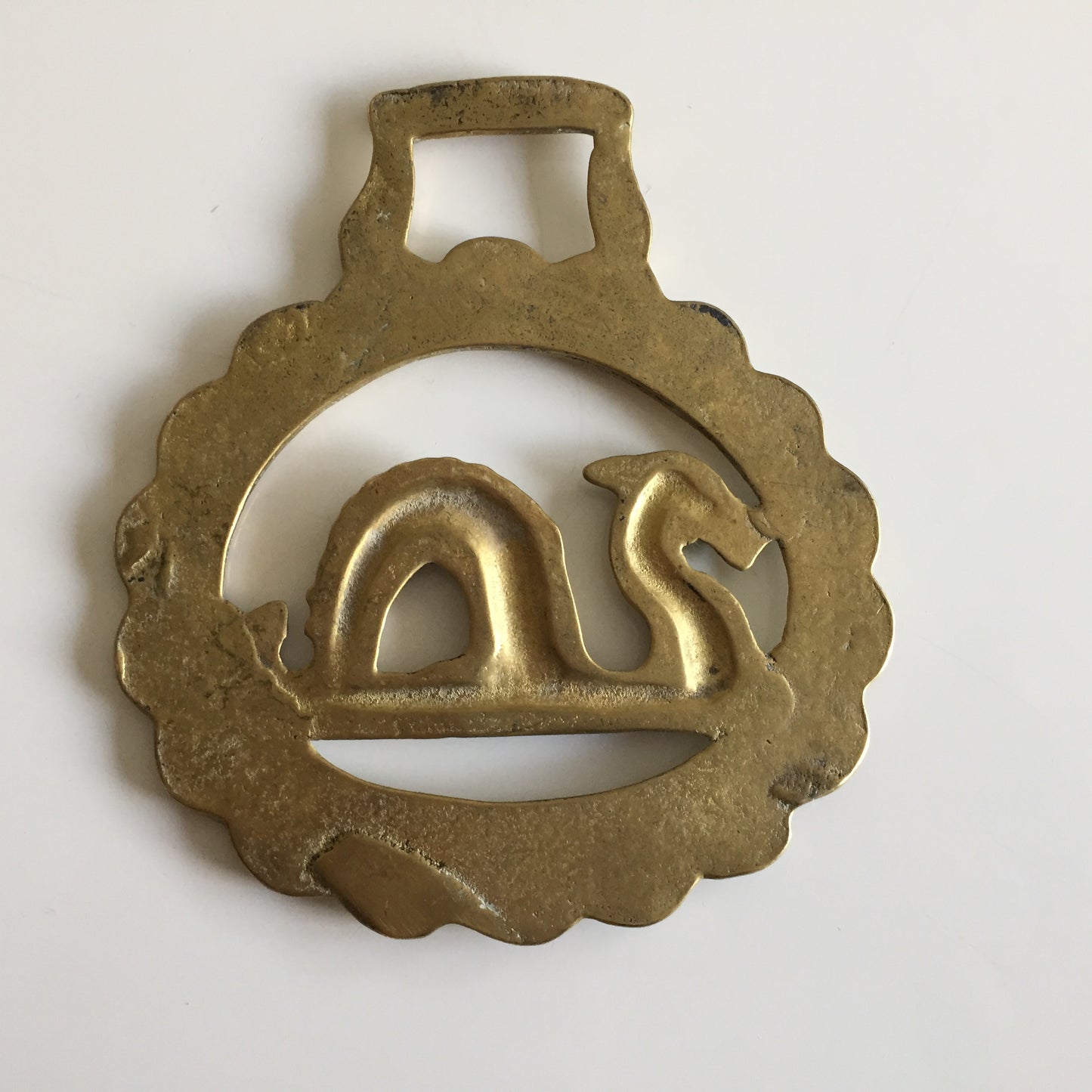 Traditional Scottish Working Draft Horse Protective Brass Harness Talisman Medallion Amulet