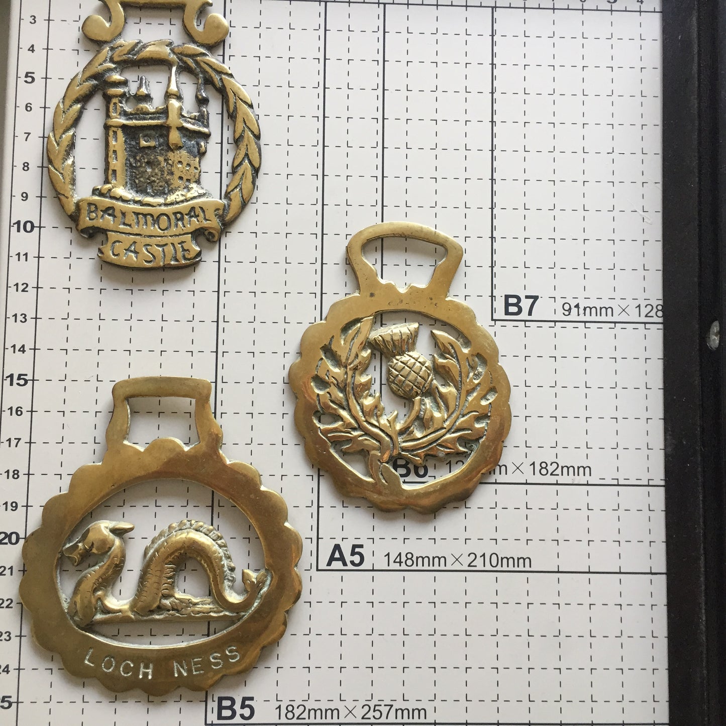 Traditional Scottish Working Draft Horse Protective Brass Harness Talisman Medallion Amulet