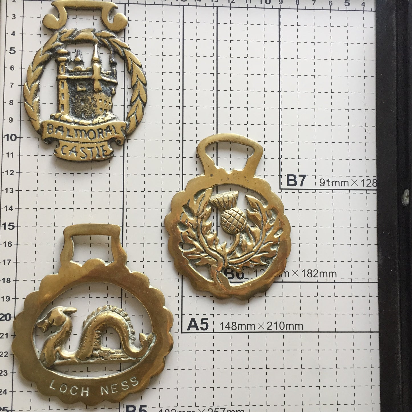 Traditional Scottish Working Draft Horse Protective Brass Harness Talisman Medallion Amulet