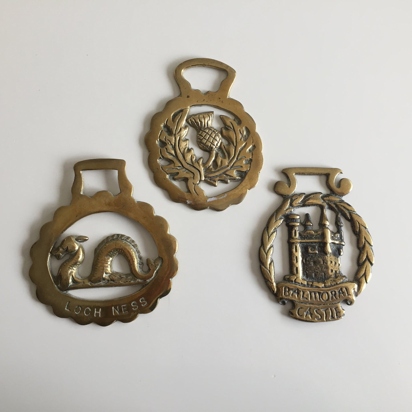 Traditional Scottish Working Draft Horse Protective Brass Harness Talisman Medallion Amulet