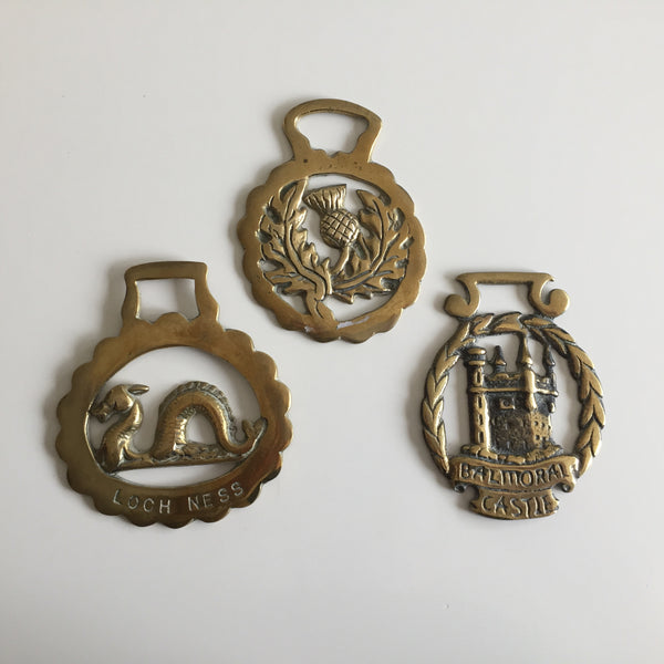 Traditional Scottish Working Draft Horse Protective Brass Harness Talisman Medallion Amulet