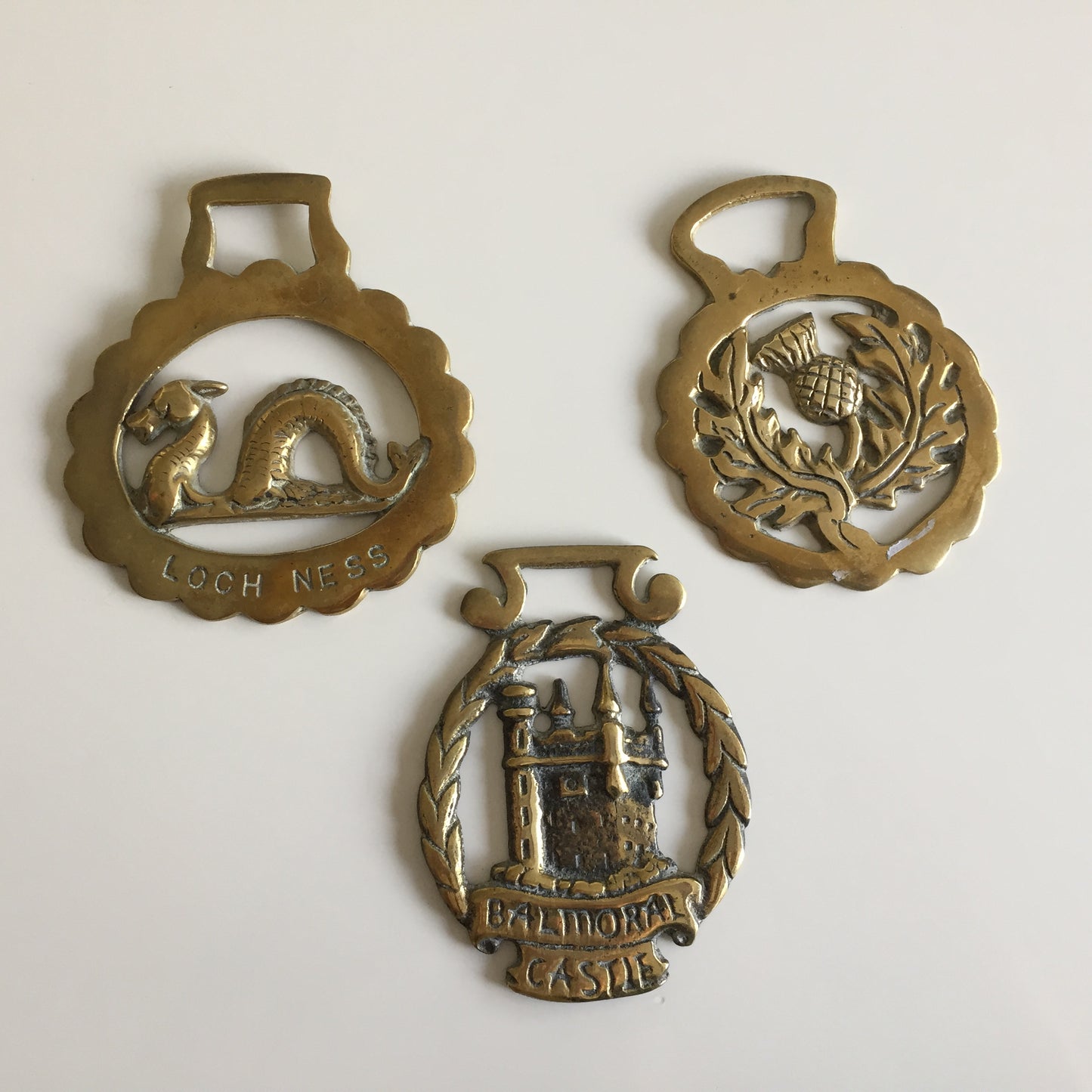 Traditional Scottish Working Draft Horse Protective Brass Harness Talisman Medallion Amulet