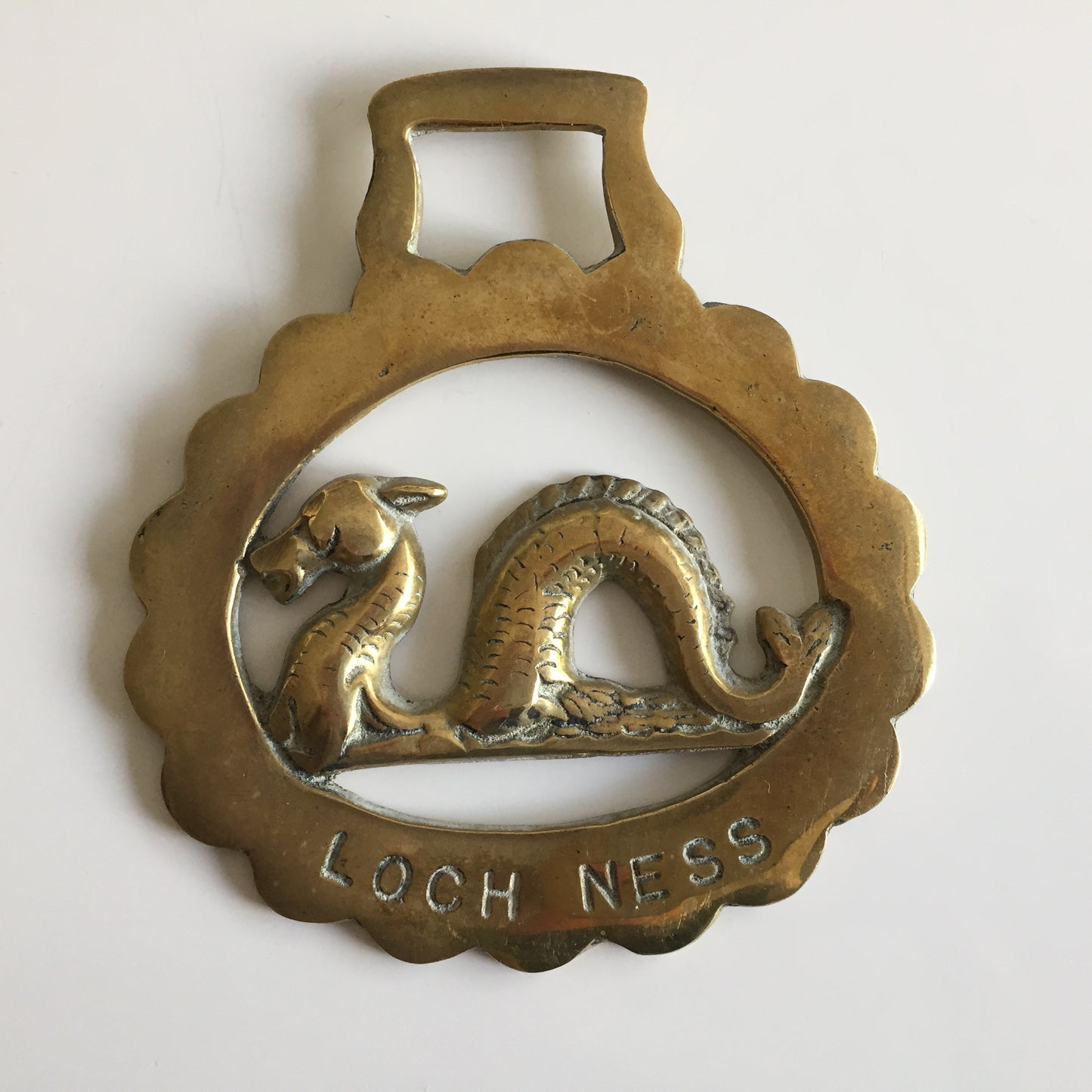 Traditional Scottish Working Draft Horse Protective Brass Harness Talisman Medallion Amulet