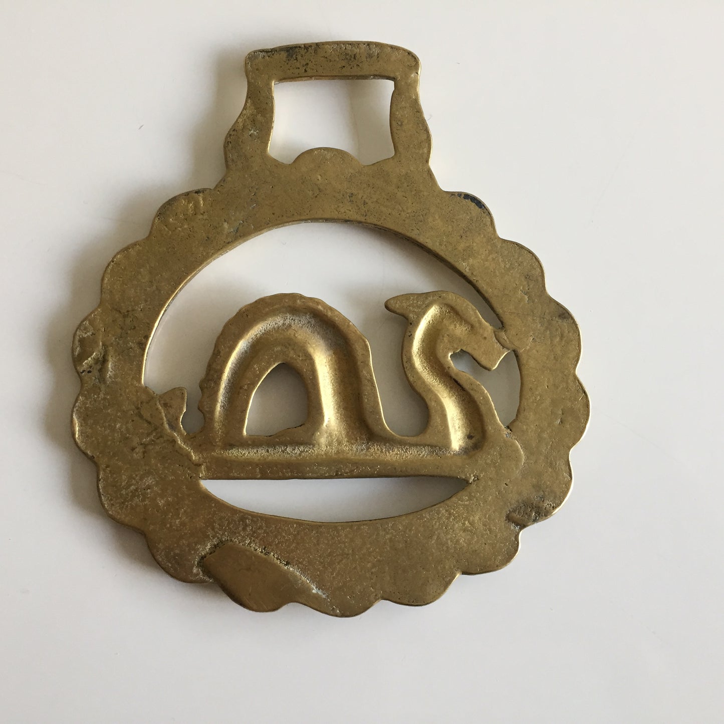 Traditional Scottish Working Draft Horse Protective Brass Harness Talisman Medallion Amulet