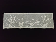 Load image into Gallery viewer, Mary Card Designed "Swan and Iris" English Chart No 66. Collectible Vintage Filet Crochet Long Lace Panel or Table Runner