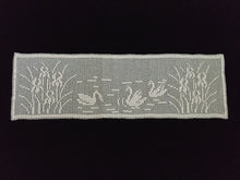 Load image into Gallery viewer, Mary Card Designed "Swan and Iris" English Chart No 66. Collectible Vintage Filet Crochet Long Lace Panel or Table Runner