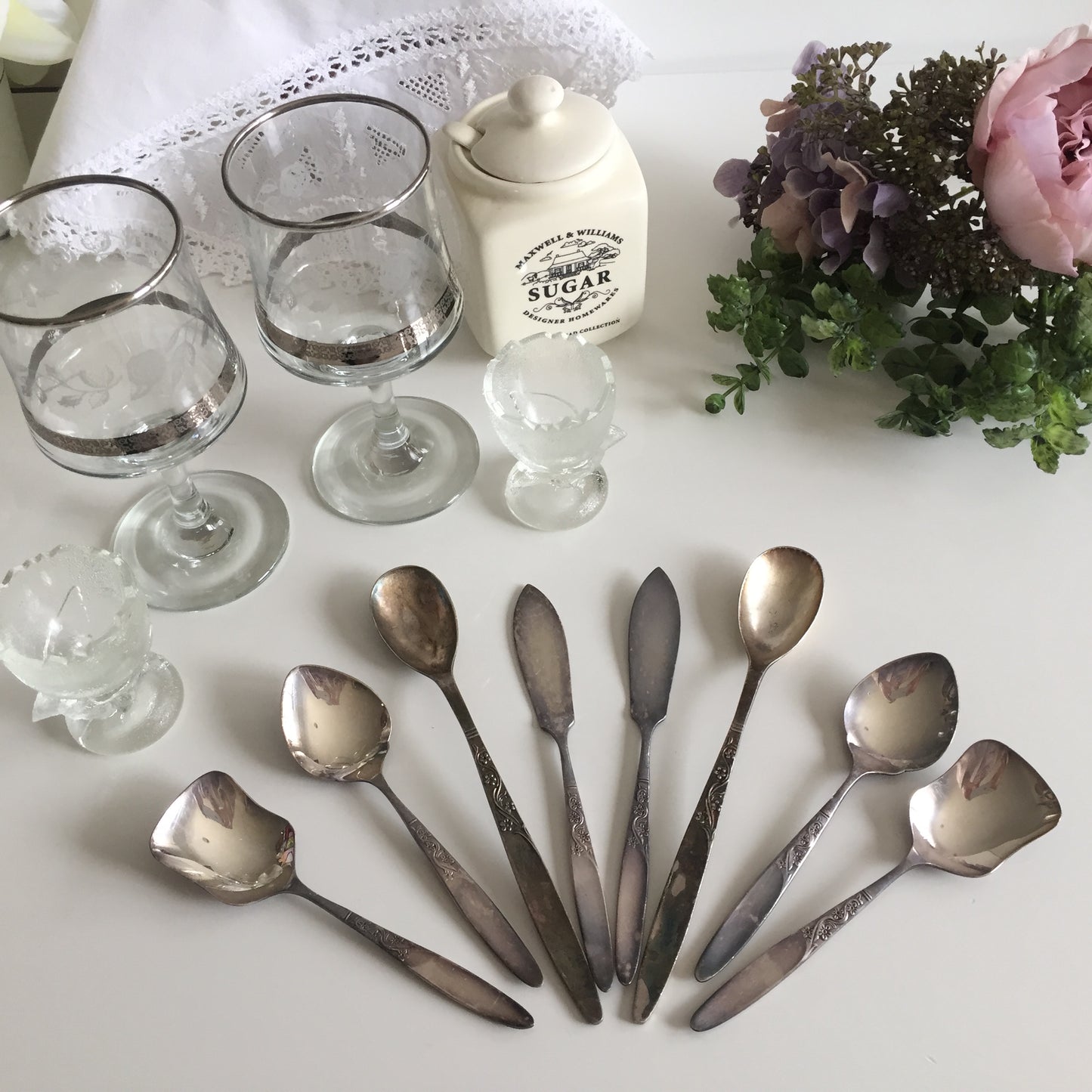 A Table for Two | Curated Eclectic Vintage Dinnerware Intimate | Festive Settings