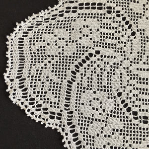 Mary Card Designed "TEA TREE d'oyley" Collectible Filet Crochet Lace Doily English Chart No 87 (1939)