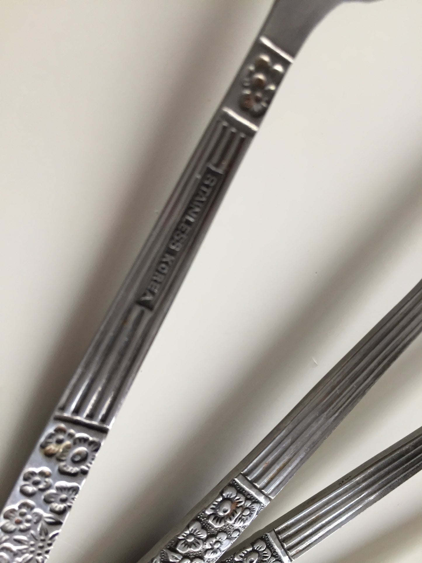 Vintage Set of 5 Stainless Steel Teaspoons