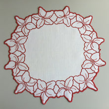 Load image into Gallery viewer, Australian Vintage Large Hand Embroidered Linen Doily