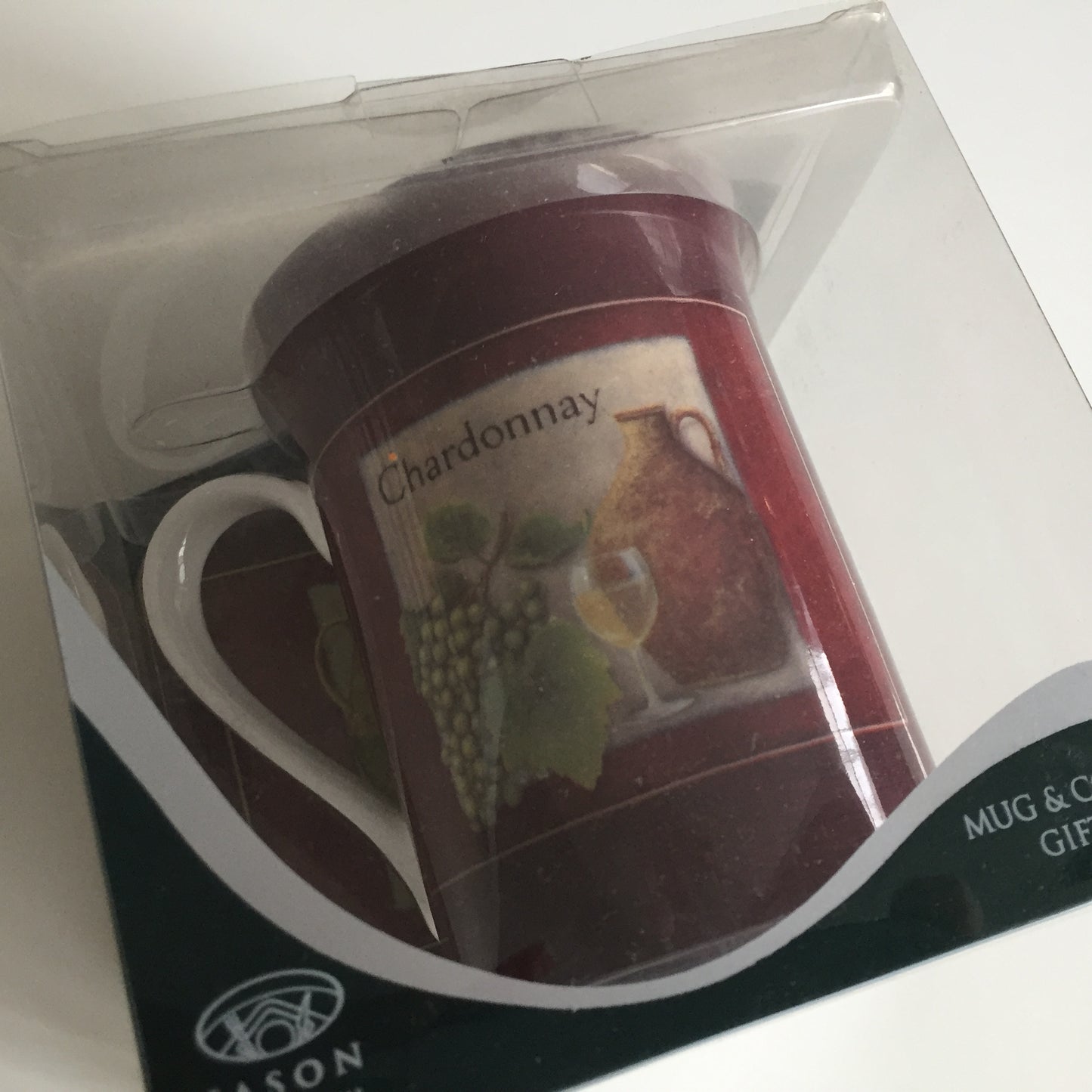 Jason Coffee Mug & Drink Coaster Set Vinotica Chardonnay Pinot Noir Made in NZ