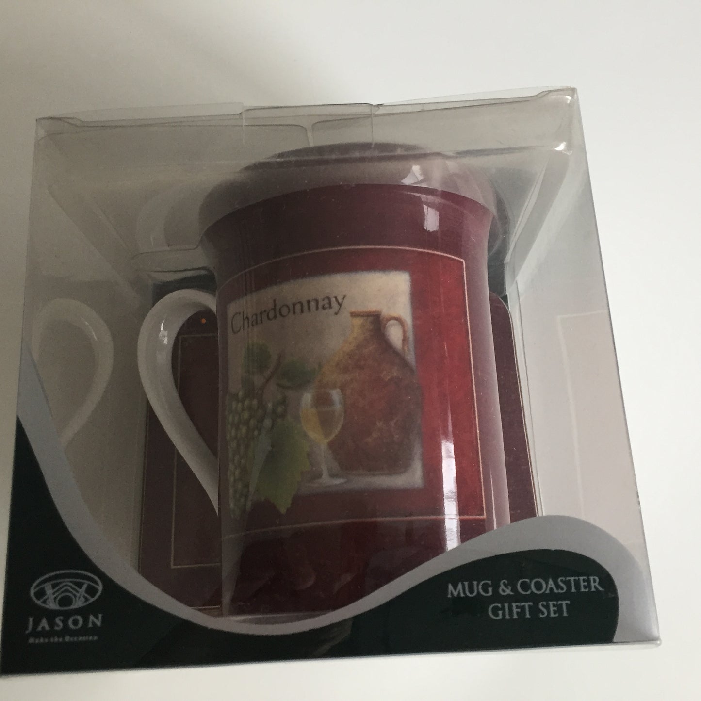Jason Coffee Mug & Drink Coaster Set Vinotica Chardonnay Pinot Noir Made in NZ