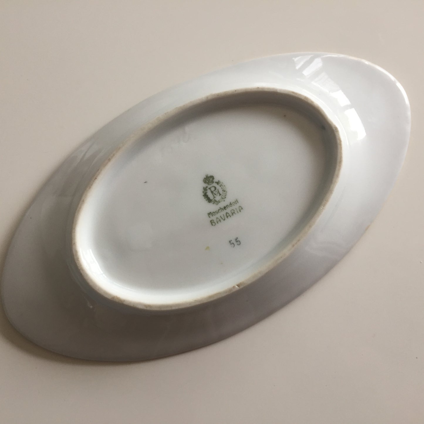 Moschendor Bavaria Vintage Ring Dish Duo, Oriental Design, Gold Trim