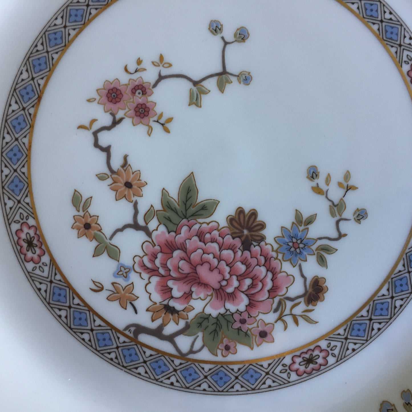 Vintage 1970s Royal Doulton Fine Bone China Canton (H 5052) Dessert Plate Trio
