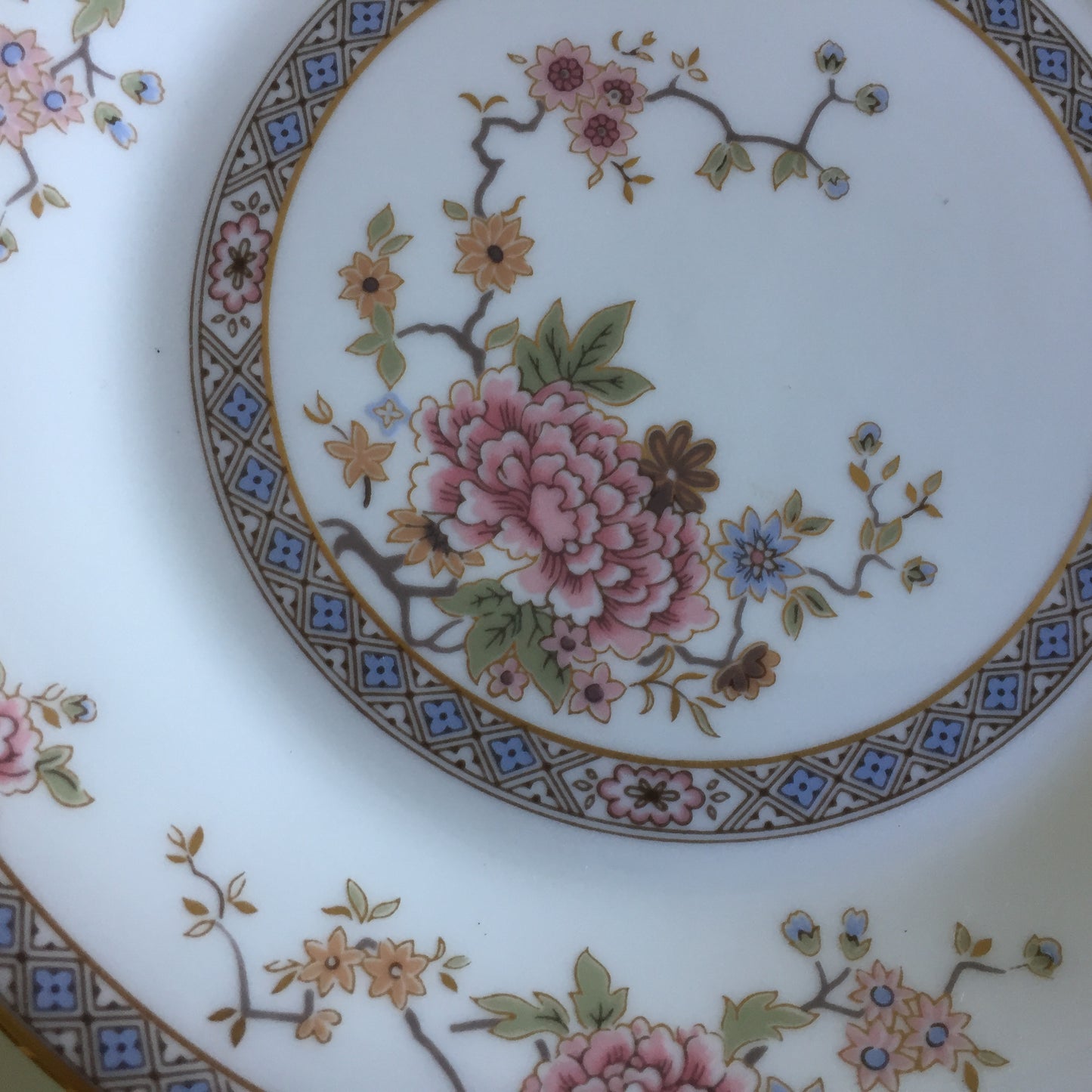 Vintage 1970s Royal Doulton Fine Bone China Canton (H 5052) Dessert Plate Trio