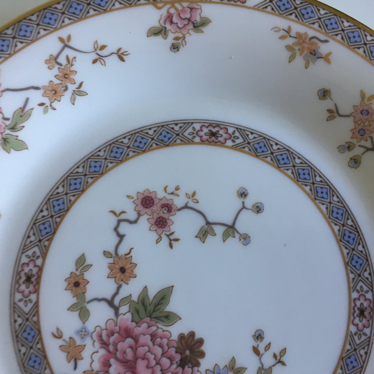Vintage 1970s Royal Doulton Fine Bone China Canton (H 5052) Dessert Plate Trio