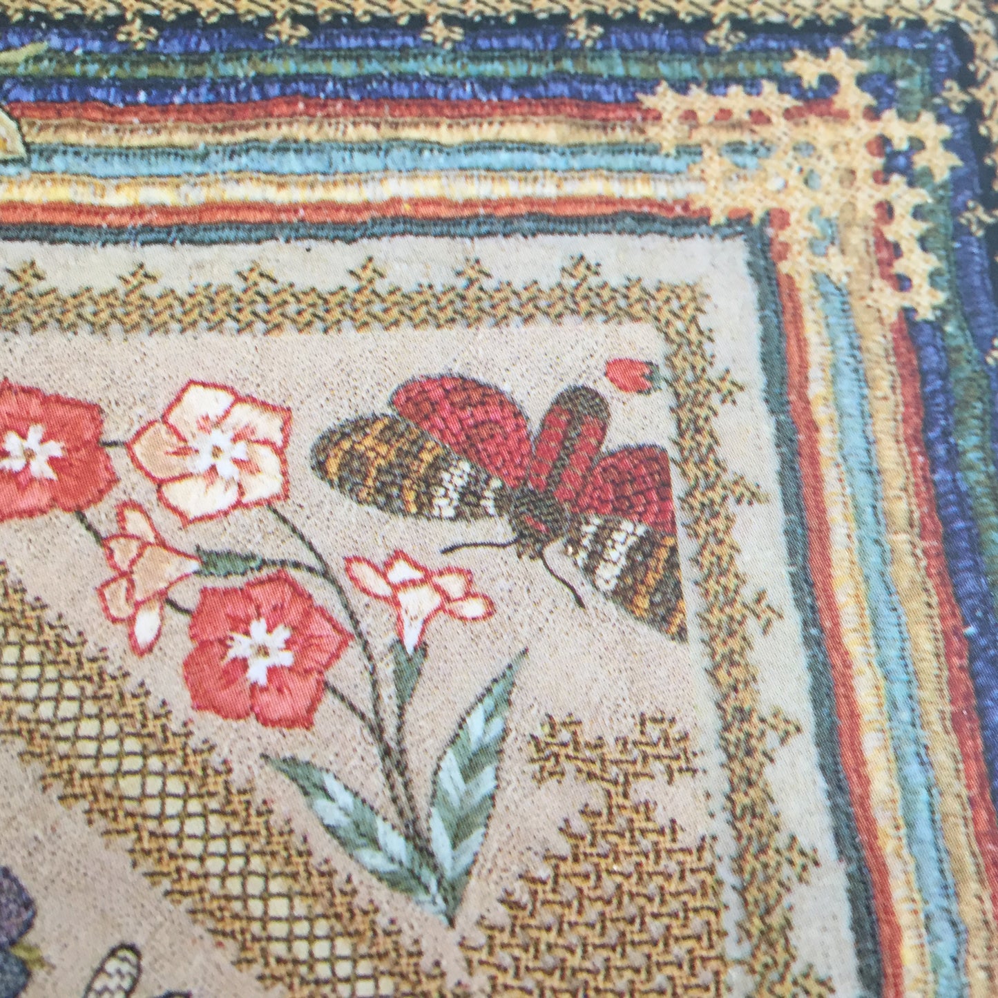 1990s Vintage Set of 12 Pimpernel "EMBROIDERY" Placemats & Drink Coasters