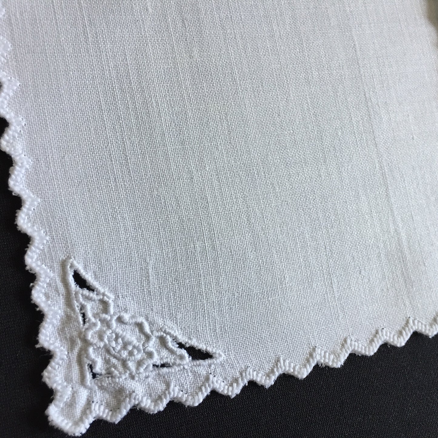 Edwardian Antique | Vintage Hand Embroidered Doily Pair with Madeira Cutwork