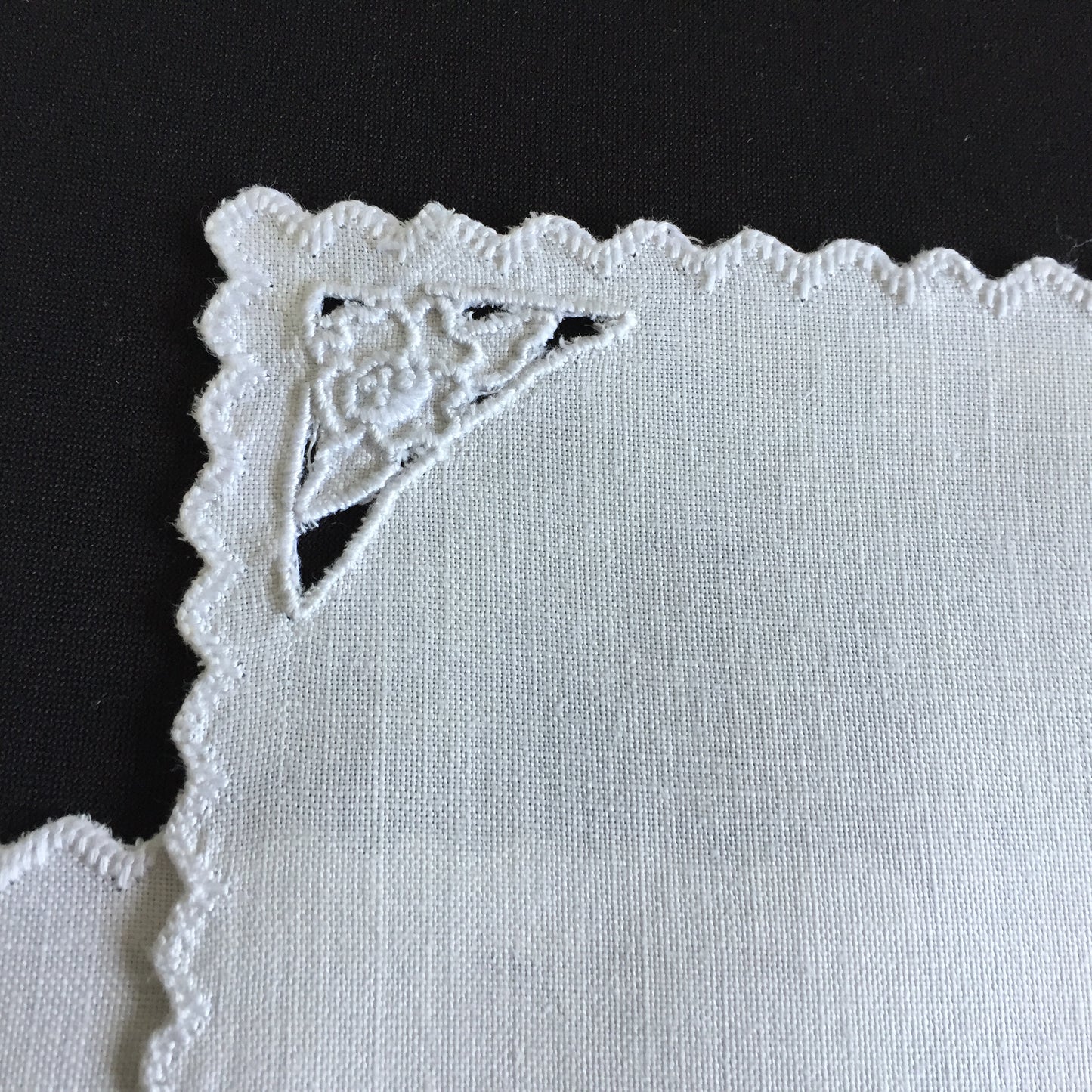 Edwardian Antique | Vintage Hand Embroidered Doily Pair with Madeira Cutwork