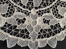 Load image into Gallery viewer, Vintage 15" Beige Venetian Style Burano Needle Lace Doily
