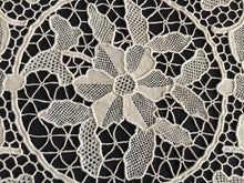 Load image into Gallery viewer, Vintage 15" Beige Venetian Style Burano Needle Lace Doily