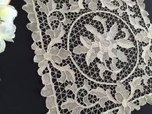 Load image into Gallery viewer, Vintage Needle Lace Doily: Handmade Italian Style Floral Point de Venise