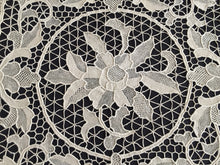 Load image into Gallery viewer, Vintage Needle Lace Doily: Handmade Italian Style Floral Point de Venise