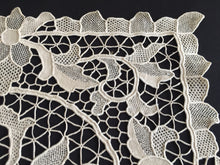 Load image into Gallery viewer, Vintage Needle Lace Doily: Handmade Italian Style Floral Point de Venise