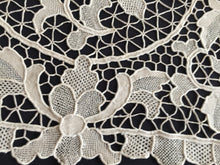 Load image into Gallery viewer, Vintage Needle Lace Doily: Handmade Italian Style Floral Point de Venise