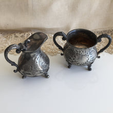 Load image into Gallery viewer, Victorian Antique Silver Plated CJ &amp; Co Creamer and Sugar Bowl Set