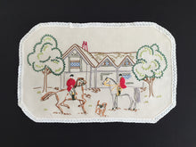 Load image into Gallery viewer, Australian Vintage Hand Embroidered Floral Table Centrepiece / Placemat Doily