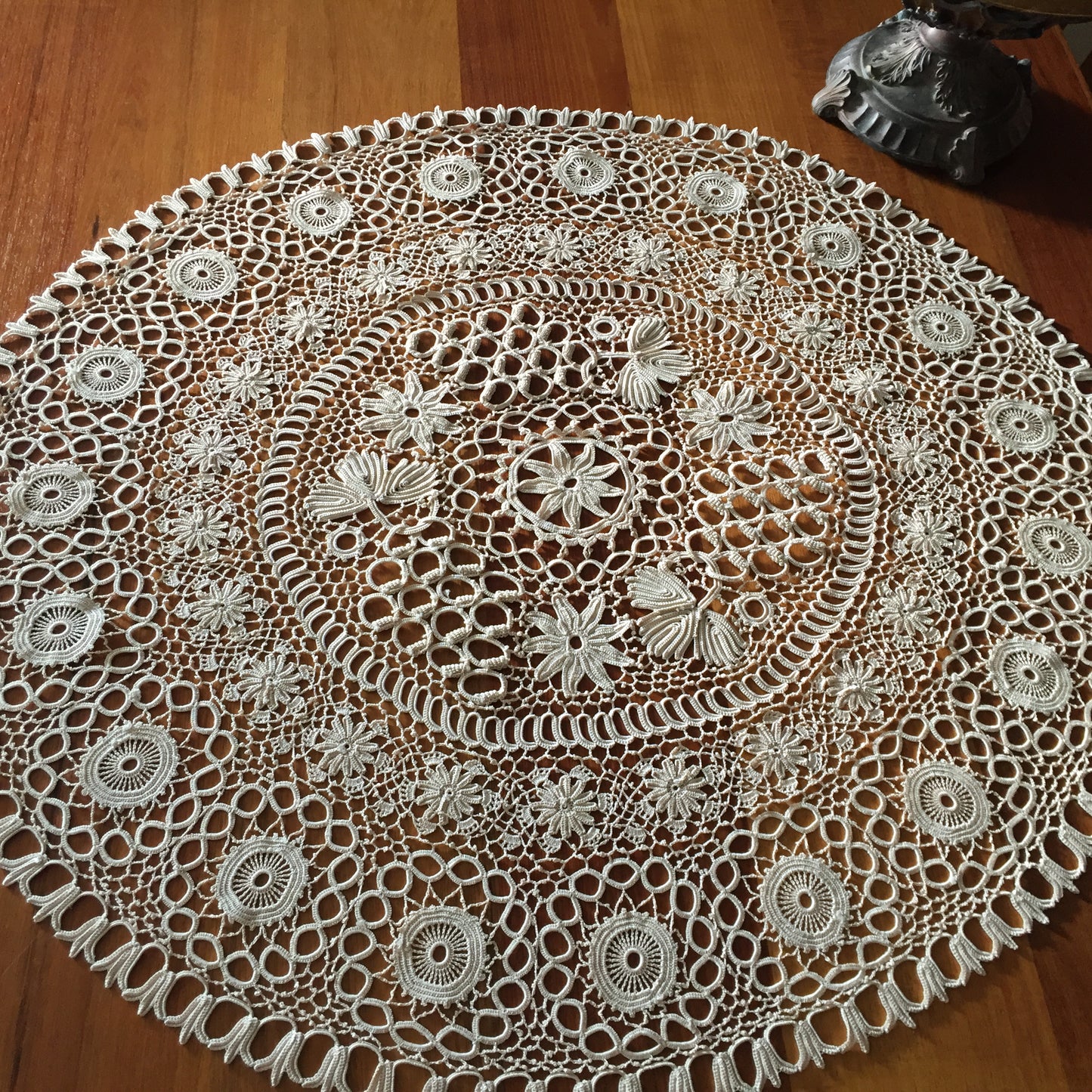 Picot Bigouden Rare French Vintage Handmade Crochet Lace Doilies or Tablecloth