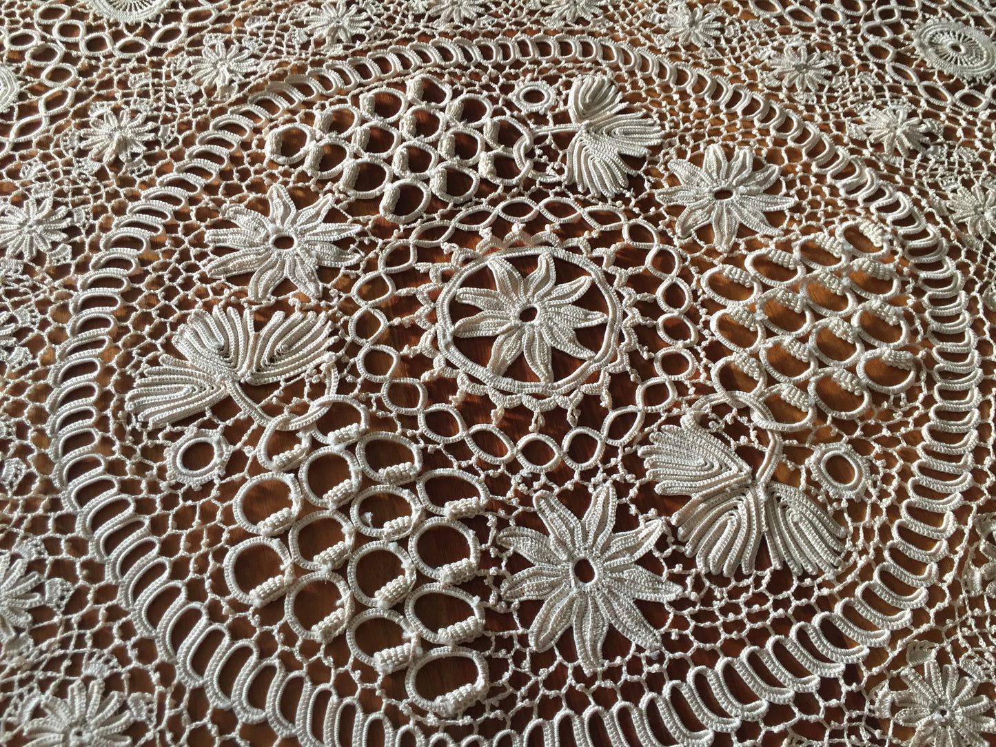 Picot Bigouden Rare French Vintage Handmade Crochet Lace Doilies or Tablecloth