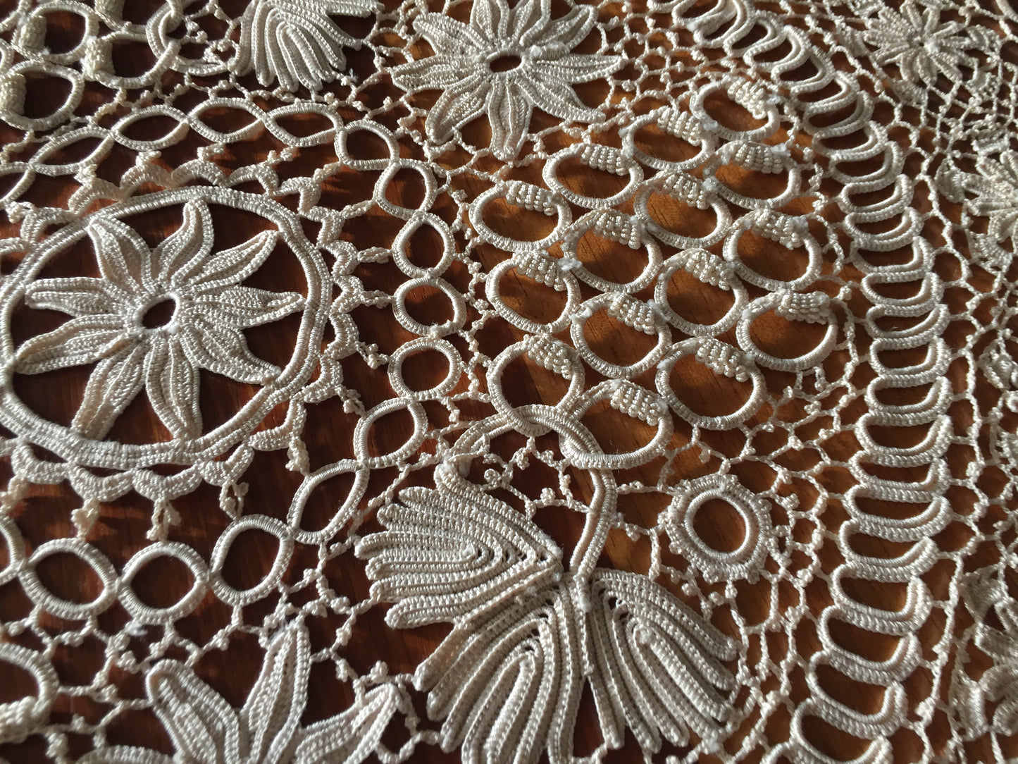 Picot Bigouden Rare French Vintage Handmade Crochet Lace Doilies or Tablecloth