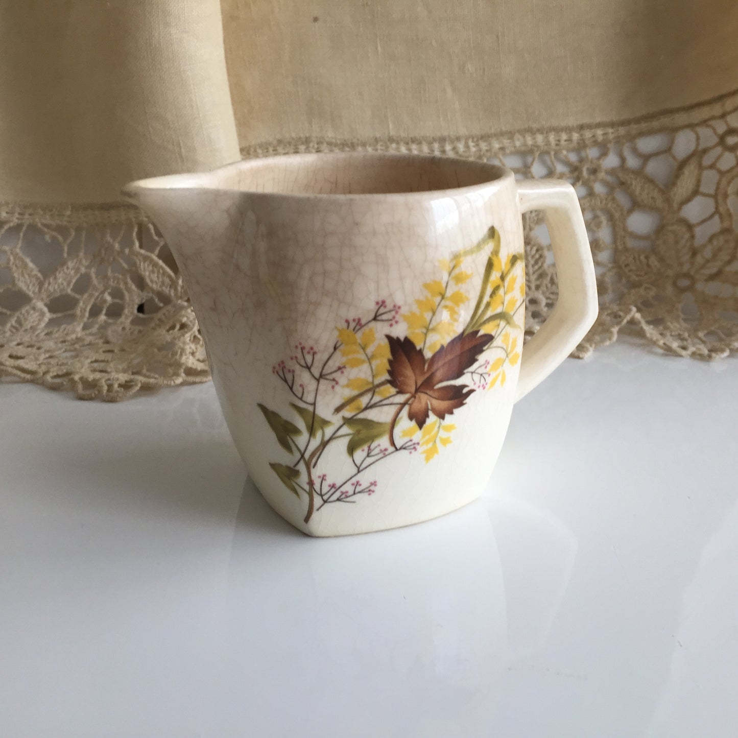 Collectible Vintage Crown Lynn "Autumn Splendor" Creamer (milk jug) Made in New Zealand