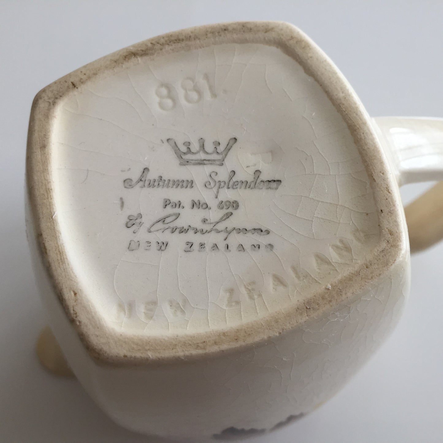 Collectible Vintage Crown Lynn "Autumn Splendor" Creamer (milk jug) Made in New Zealand