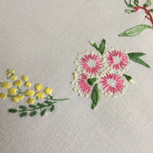 Load image into Gallery viewer, Australian Vintage Hand Embroidered Linen Tablecloth