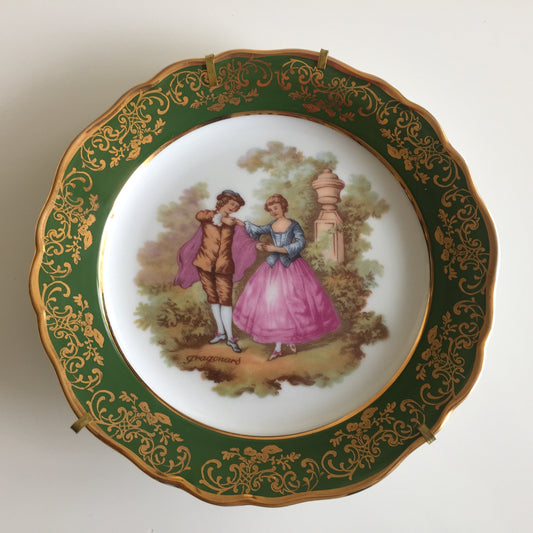 Vintage LIMOGES France Fragonard Collectible 6.5" Decorative Plate