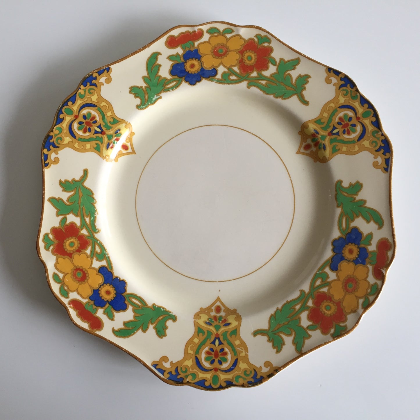 Art Deco Cairo | Minerva Floral 9" Plate by John Maddock & Sons England