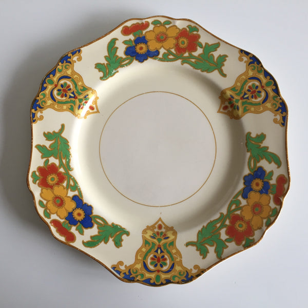 Art Deco Cairo | Minerva Floral 9" Plate by John Maddock & Sons England
