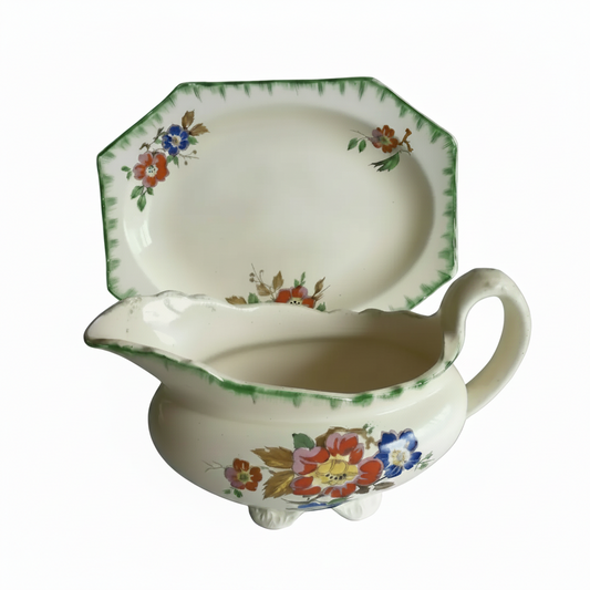 English Vintage Ceramic Gravy Boat
