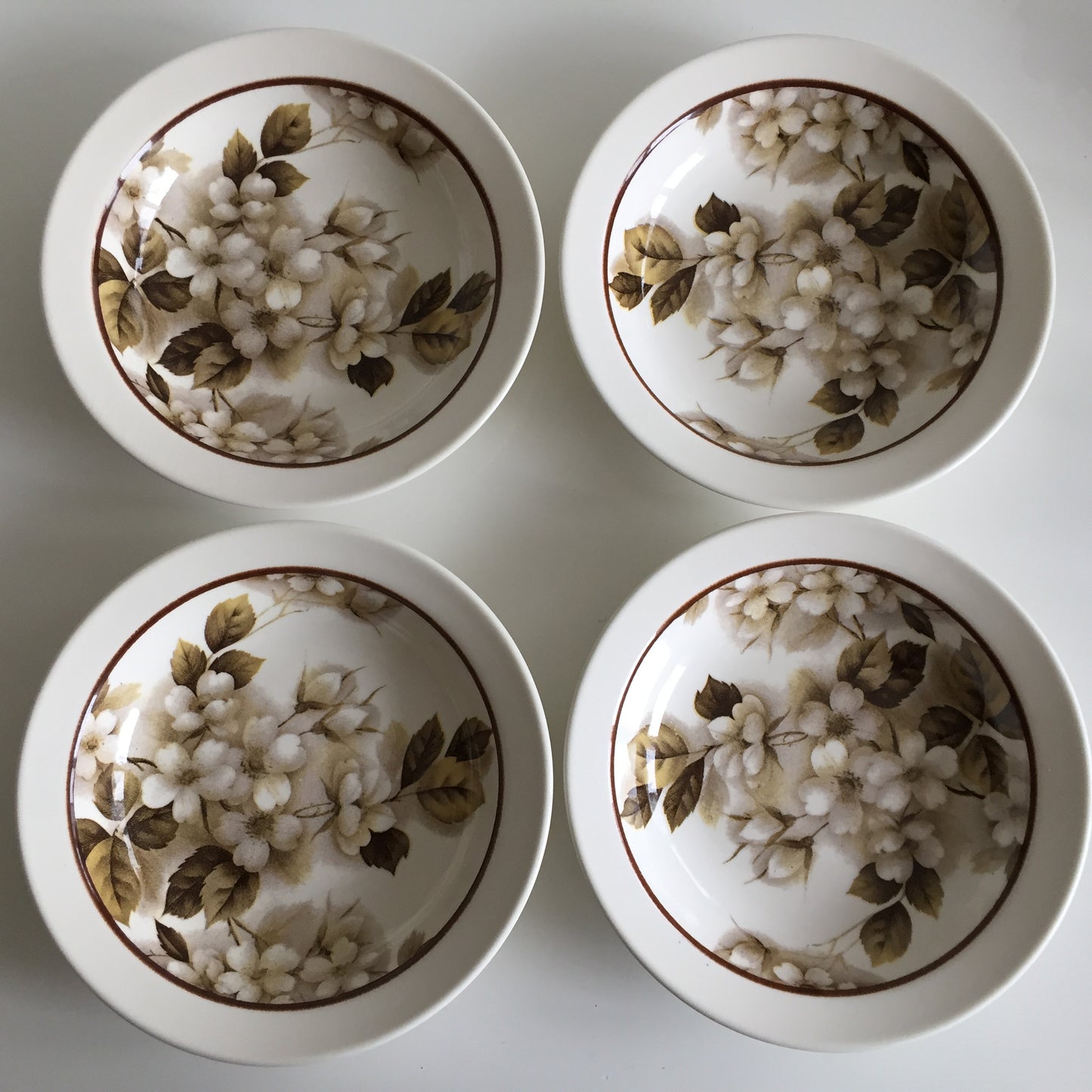 Vintage Crown Lynn NZ  Shalimar Set of 4 Cereal | Soup | Compote Bowls